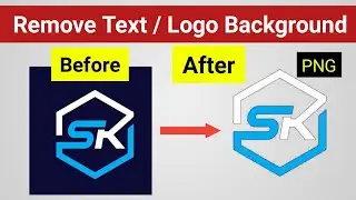 How to remove Background Color from Text / Logo | Make PNG from Text / Logo JPG