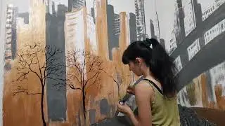 Аэрография на стене