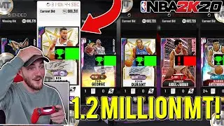 *1.2 MILLION MT* SHOPPING SPREE! I BOUGHT THE BEST CARDS IN THE GAME! (NBA 2K20 MYTEAM)