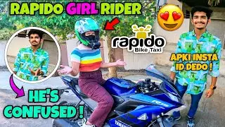 Rapido *GIRL RIDER* 😍|| First Time in india🔥|| Customer Reaction😂