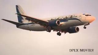 SCAT Airline Boeing 737 landing to Belgrade airport