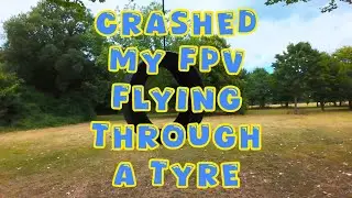 Insane ! I crashed my fpv drone flying through a tyre at the park.