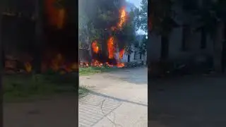 Горит расселенный дом на ул. Проезд строителей 6