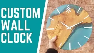 Wood and Resin Wall Clock by Maker Watch Company #Shorts