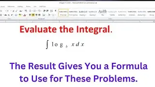 The Integral of log x to Base b