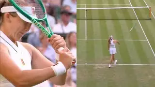 Mirra Andreeva angrily hit on head & throw racket after losing vs Barbora Krejcikova, Wimbledon 2026