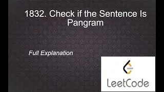 1832. Check if the Sentence Is Pangram