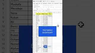 Excel’de Yaş Hesaplama #shorts
