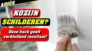 Painting window frames with water-based paint and a brush!