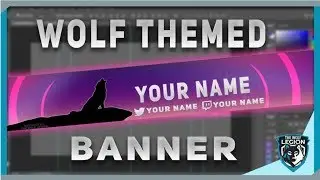 Wolf Themed YouTube Banner Template (Free Download)