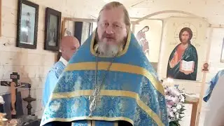 Проповедь о.Петра перед Вечерней праздничной. Рассказал о некоторых фактов истории монастыря.