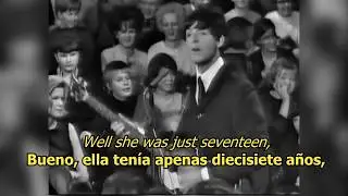 I saw her standing there - The Beatles (LYRICS/LETRA) [Original]