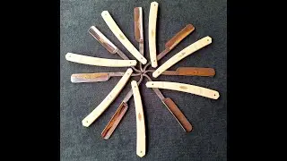 7 day set of Gold Schulze #straightrazors. Shave testing Razors 3 and 4.