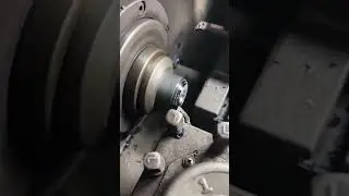 Machining polygonal metal blanks into round shapes  #cnc #machine #lathe
