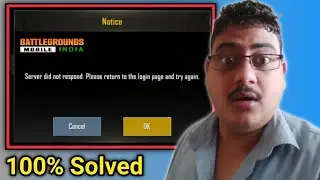 Server did not respond please return to the login page and try again BGMI Problem Solved