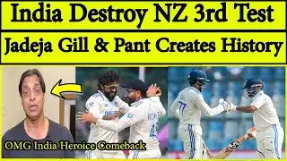 Pak Media on India vs Newzealand 3rd Test Day 3 | Jadeja & Ashwin Creates History | Ind vs NZ