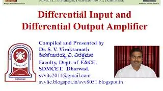 Differential  input differential output amplifier using op-amp