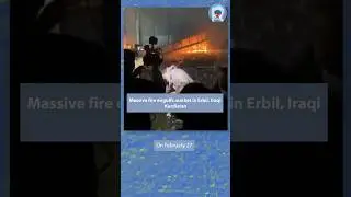 Massive fire engulfs market in Erbil, Iraqi Kurdistan #news #newshorts #erbil #iraq #market