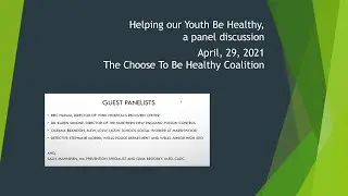 April 29, 2021 Helping Our Youth Be Healthy