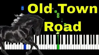 Old Town Road - Lil Nas X (feat. Billy Ray Cyrus) - EASY Piano Tutorial Synthesia