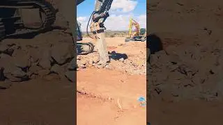Jack Hammer Hard Rock Cutting. Construction Site | Civil Work.