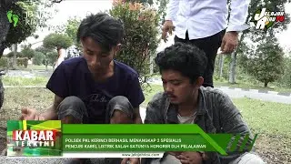 POLSEK PKL KERINCI MENANGKAP 2 PELAKU PENCURI KABEL LISTRIK, SALAH SATUNYA HONORER DLH PELALAWAN