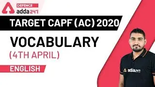 Vocabulary Words | English for UPSC CAPF AC 2020