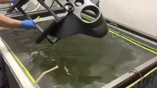 Harley Davidson inner fairing hydro dipped in carbon fiber!