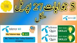 27 April 2021 My Telenor Questions And Answers | My Telenor Today Questions