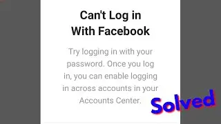 Fix instagram can't login with facebook try logging in with your password