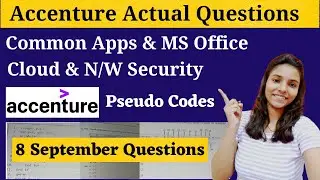Accenture Common Application and MS Office | Cloud and Network Security | Accenture Pseudo Codes