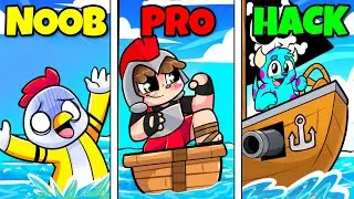 Pasamos de BARCO NOOB a PRO a HACKER en ROBLOX ⛵😂 Invictor