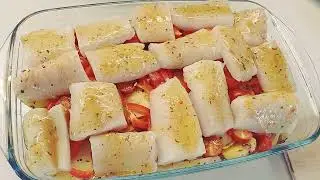 Треска под сладким соусом с овощами в духовке!