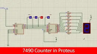how to simulate 7490 in proteus