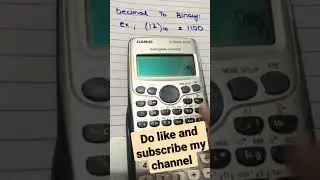 Decimal to Binary conversion by calculator. Make conversions easy for you by using this simple trick