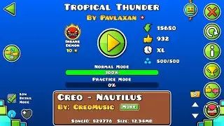 [Insane Demon] Tropical Thunder by Pavlaxan and more - Geometry Dash | Henry03