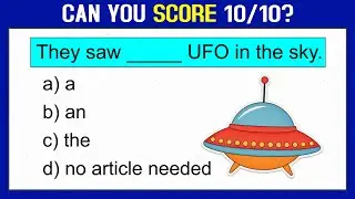 ARTICLES QUIZ (Part-08): Can You  Pass This Quiz? learn English. English Grammar Quiz
