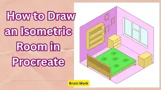 How to Draw an Isometric Room in Procreate | Relaxing Art Tutorial with AI Music
