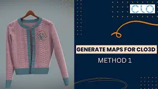 Generate Maps: Method 1| Normal and Displacement maps for CLO3D