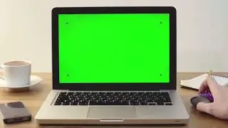 Green screen - laptop computer screen