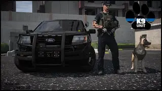 PLAYING AS A COP IN GTA 5 | V-REALITY GRAPHIC MOD | K-9 LSPD | #lspdfr #gta5 #4k
