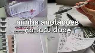 Como faço minhas ANOTAÇÕES da FACULDADE | evolução, cadernos e canetas e apostila de lettering 💫