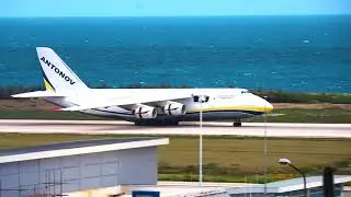 ANTONOV airplane  Landing @ the Curacao Airport