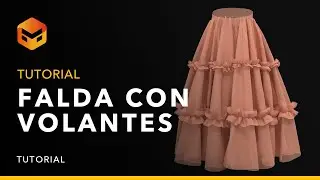 Marvelous Designer 2024: Falda Con Volantes