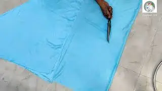 party wear long gown cutting / Easy cutting method