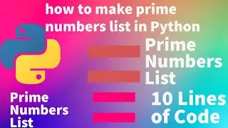 How to make a prime number  list in Python