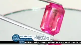 Rare Vivid Pezzottaite Emerald Cut Gemstone - Gem Shopping Network