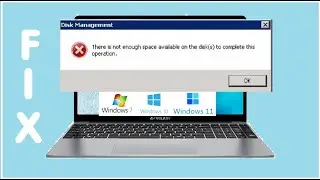 Fix DISK MANAGEMENT There is not enough space available on the disk to complete this operation ERROR