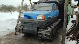 First fitting of tracks on a tracked all-terrain vehicle, part 14