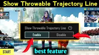 how to show throwable trajectory line enable disable  in bgmi/pubg | grenade throwable settings New